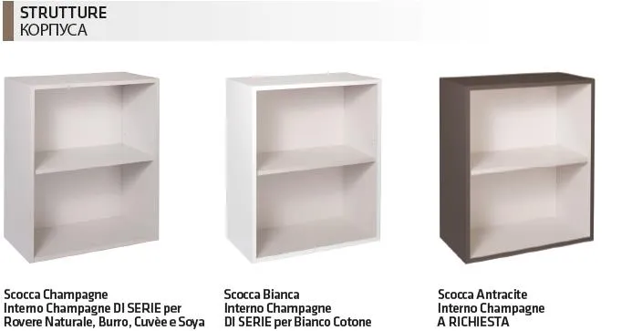 Цвета отделки каркасов кухни Stosa Cucine Bolgheri Цвета отделки каркасов кухни Stosa Cucine Bolgheri